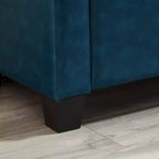 Panca contenitore ribaltabile in similpelle da 48", nera/blu/marrone/verde/bianca, 1 posto