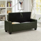 Panca contenitore ribaltabile in similpelle da 48", nera/blu/marrone/verde/bianca, 1 posto