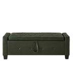 Panca contenitore ribaltabile in similpelle da 48", nera/blu/marrone/verde/bianca, 1 posto