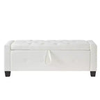 Panca contenitore ribaltabile in similpelle da 48", nera/blu/marrone/verde/bianca, 1 posto