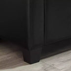 Panca contenitore ribaltabile in similpelle da 48", nera/blu/marrone/verde/bianca, 1 posto