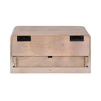 Tavolino galleggiante Kato bianco 18x10x9 - Legno massello di mango con cassetto, a parete