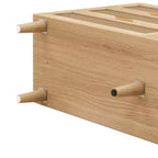 Comò con 6 cassetti in rattan da 150 cm colore naturale - Cassettiera da camera da letto con dispositivo antiribaltamento
