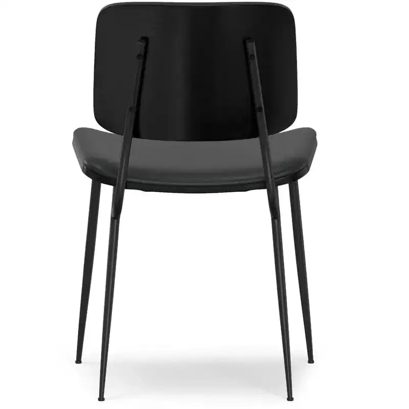 Set da pranzo 5 pezzi - Tavolo in legno di mango da 42" e 4 sedie in similpelle, 4 posti