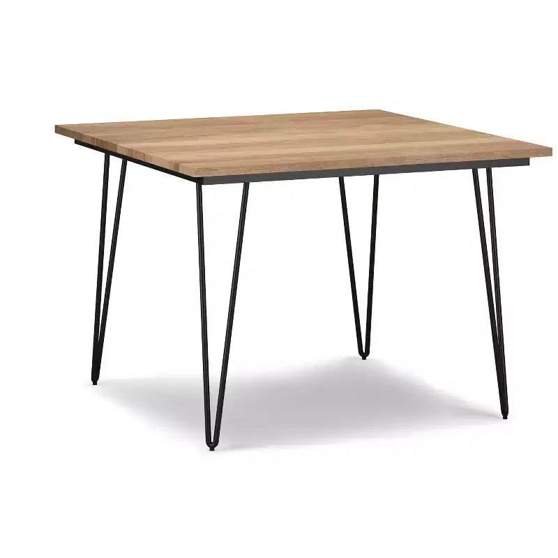 Set da pranzo 5 pezzi - Tavolo in legno di mango da 42" e 4 sedie in similpelle, 4 posti