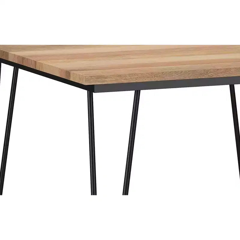 Set da pranzo 5 pezzi - Tavolo in legno di mango da 42" e 4 sedie in similpelle, 4 posti