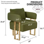 Set di 2 Poltrone Accent, Imbottitura in Teddy Fleece, Gambe in Metallo Dorato (Nero/Grigio/Verde/Rosa/Bianco)