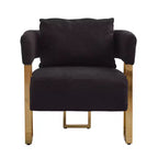 Set di 2 Poltrone Accent, Imbottitura in Teddy Fleece, Gambe in Metallo Dorato (Nero/Grigio/Verde/Rosa/Bianco)