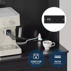 Dispensa da 63'', Nero/Grigio/Bianco, 2 ante con cassetto e ganci, per 1 persona