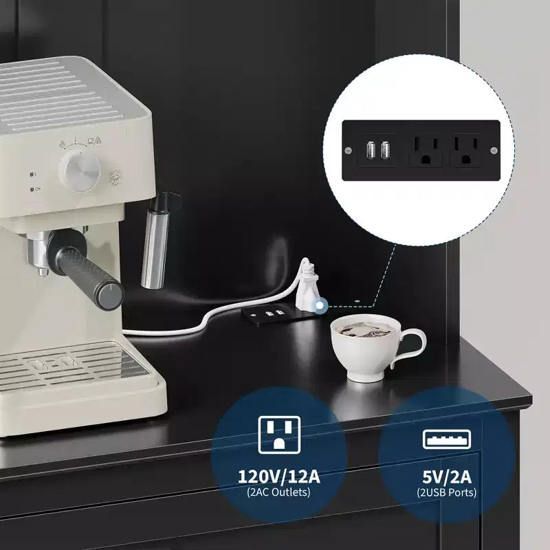 Dispensa da 63'', Nero/Grigio/Bianco, 2 ante con cassetto e ganci, per 1 persona