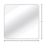 Specchio da Parete Quadrato – Oro/Argento, Cornice Metallica, 30" o 36", Singolo