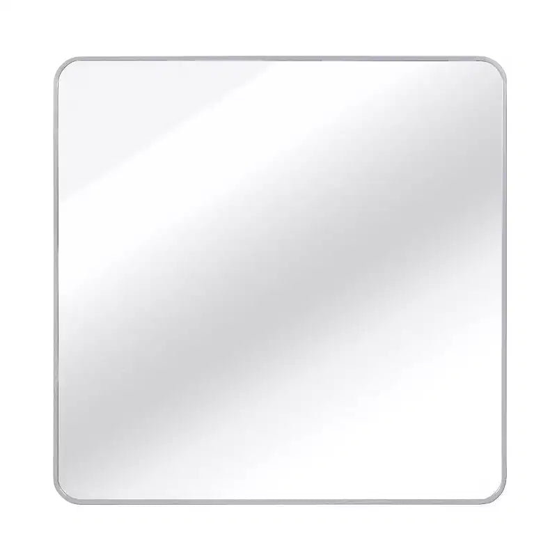 Specchio da Parete Quadrato – Oro/Argento, Cornice Metallica, 30" o 36", Singolo