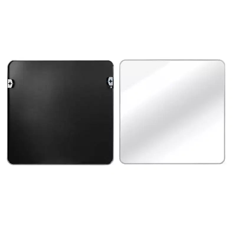 Specchio da Parete Quadrato – Oro/Argento, Cornice Metallica, 30" o 36", Singolo