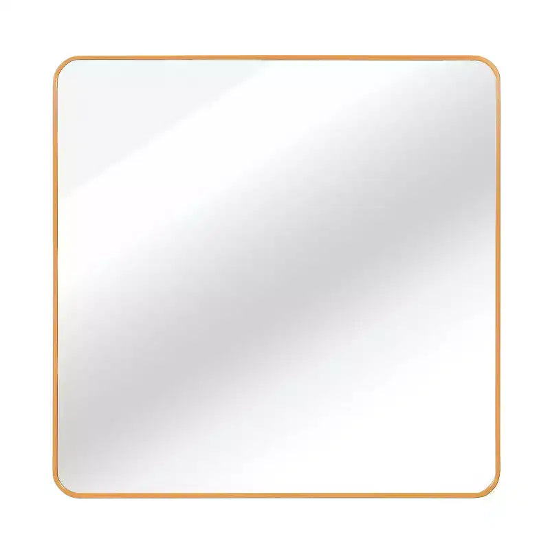 Specchio da Parete Quadrato – Oro/Argento, Cornice Metallica, 30" o 36", Singolo