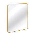 Specchio da Parete Quadrato – Oro/Argento, Cornice Metallica, 30" o 36", Singolo