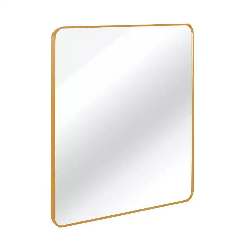 Specchio da Parete Quadrato – Oro/Argento, Cornice Metallica, 30" o 36", Singolo