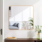 Metal Framed Square Bathrrom Mirror for Wall