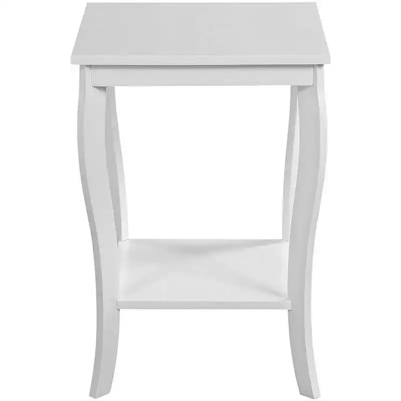 Tavolino con Piano Quadrato in Legno Nero / Espresso / Bianco – 1 Pezzo