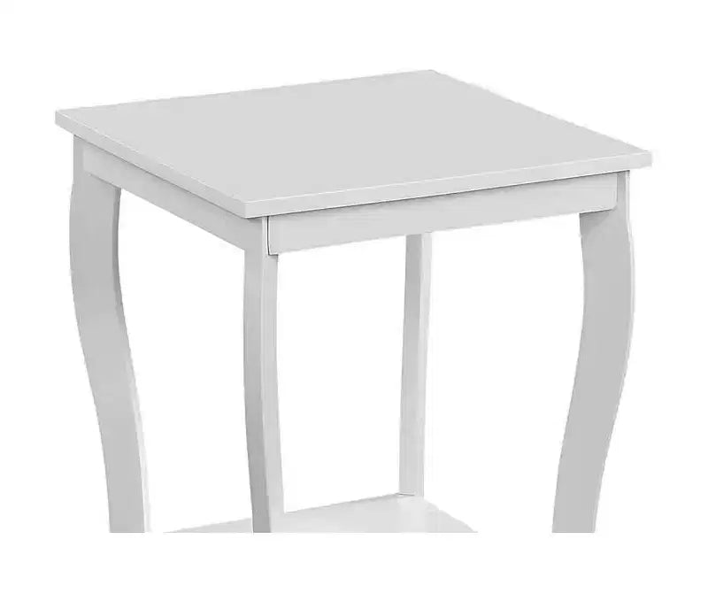 Tavolino con Piano Quadrato in Legno Nero / Espresso / Bianco – 1 Pezzo