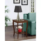 Tavolino con Piano Quadrato in Legno Nero / Espresso / Bianco – 1 Pezzo