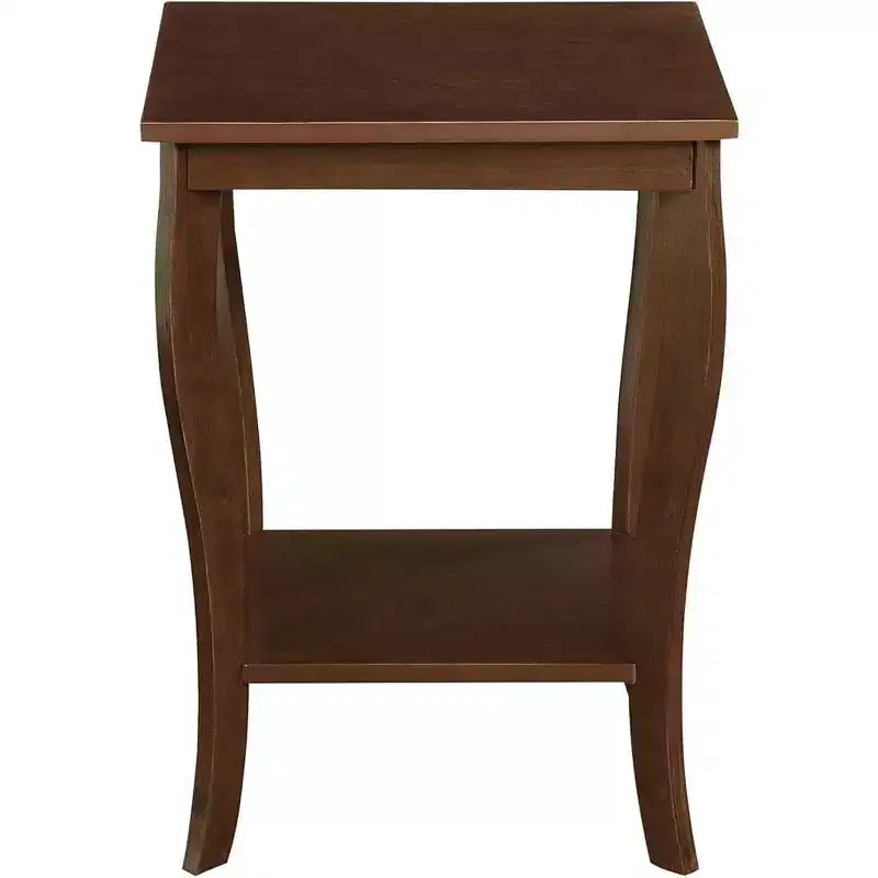 Tavolino con Piano Quadrato in Legno Nero / Espresso / Bianco – 1 Pezzo