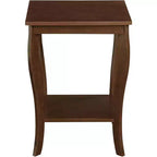 Tavolino con Piano Quadrato in Legno Nero / Espresso / Bianco – 1 Pezzo
