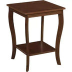 Tavolino con Piano Quadrato in Legno Nero / Espresso / Bianco – 1 Pezzo