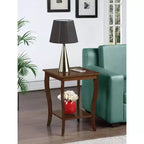 Tavolino con Piano Quadrato in Legno Nero / Espresso / Bianco – 1 Pezzo