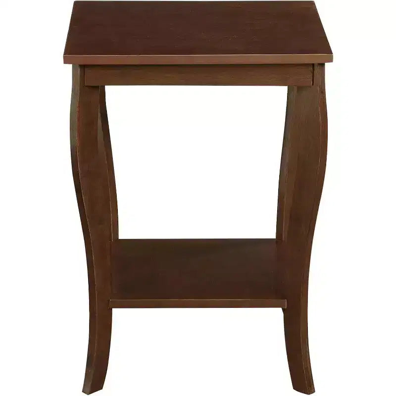 Tavolino con Piano Quadrato in Legno Nero / Espresso / Bianco – 1 Pezzo
