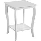 Tavolino con Piano Quadrato in Legno Nero / Espresso / Bianco – 1 Pezzo