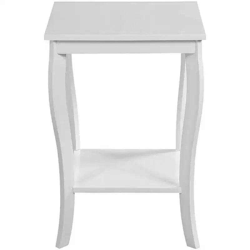 Tavolino con Piano Quadrato in Legno Nero / Espresso / Bianco – 1 Pezzo