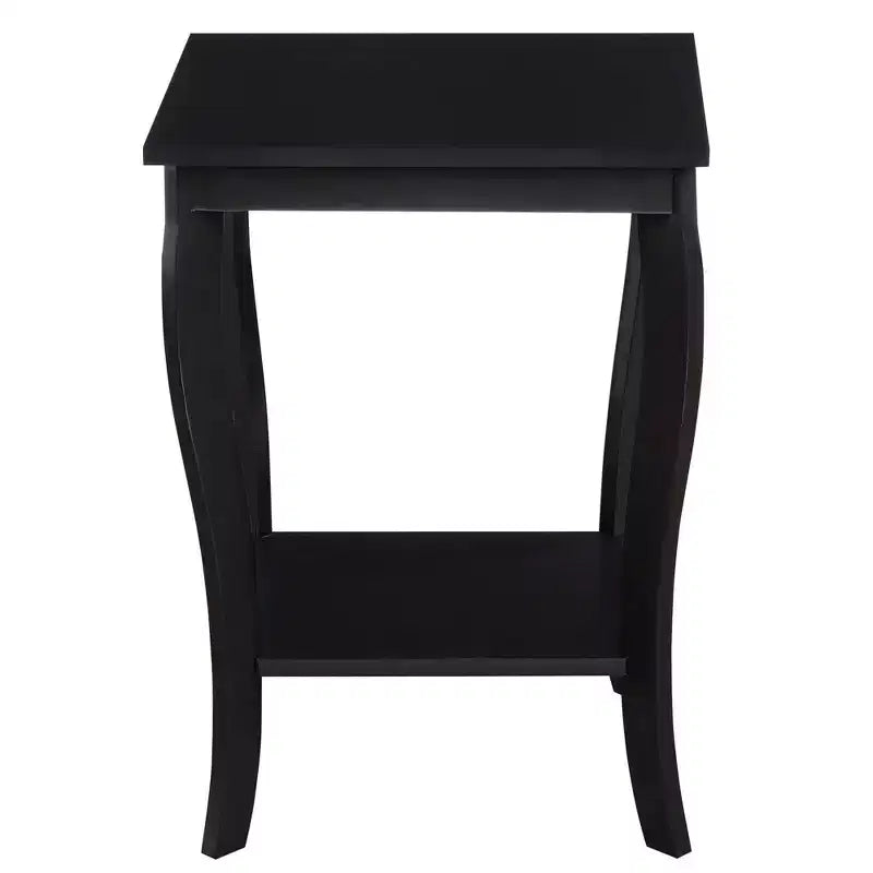 Tavolino con Piano Quadrato in Legno Nero / Espresso / Bianco – 1 Pezzo