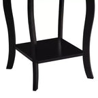 Tavolino con Piano Quadrato in Legno Nero / Espresso / Bianco – 1 Pezzo