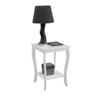 Tavolino con Piano Quadrato in Legno Nero / Espresso / Bianco – 1 Pezzo