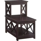 Tavolino Rettangolare in Legno Nero/Espresso/Bianco, Montaggio da 1 Persona, 1 Pezzo