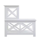 Tavolino Rettangolare in Legno Nero/Espresso/Bianco, Montaggio da 1 Persona, 1 Pezzo