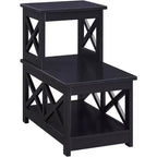 Tavolino Rettangolare in Legno Nero/Espresso/Bianco, Montaggio da 1 Persona, 1 Pezzo
