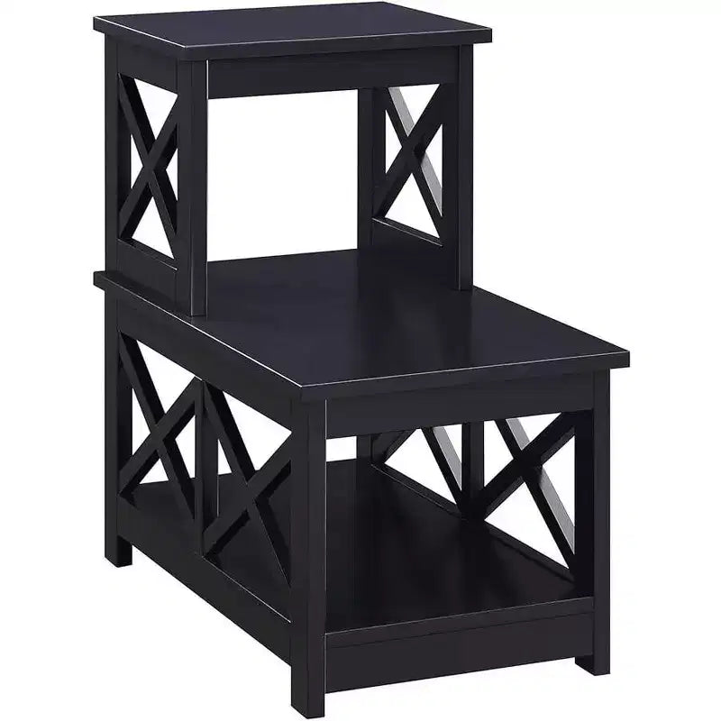 Tavolino Rettangolare in Legno Nero/Espresso/Bianco, Montaggio da 1 Persona, 1 Pezzo