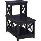 Tavolino Rettangolare in Legno Nero/Espresso/Bianco, Montaggio da 1 Persona, 1 Pezzo