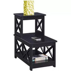 Tavolino Rettangolare in Legno Nero/Espresso/Bianco, Montaggio da 1 Persona, 1 Pezzo
