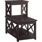 Tavolino Rettangolare in Legno Nero/Espresso/Bianco, Montaggio da 1 Persona, 1 Pezzo