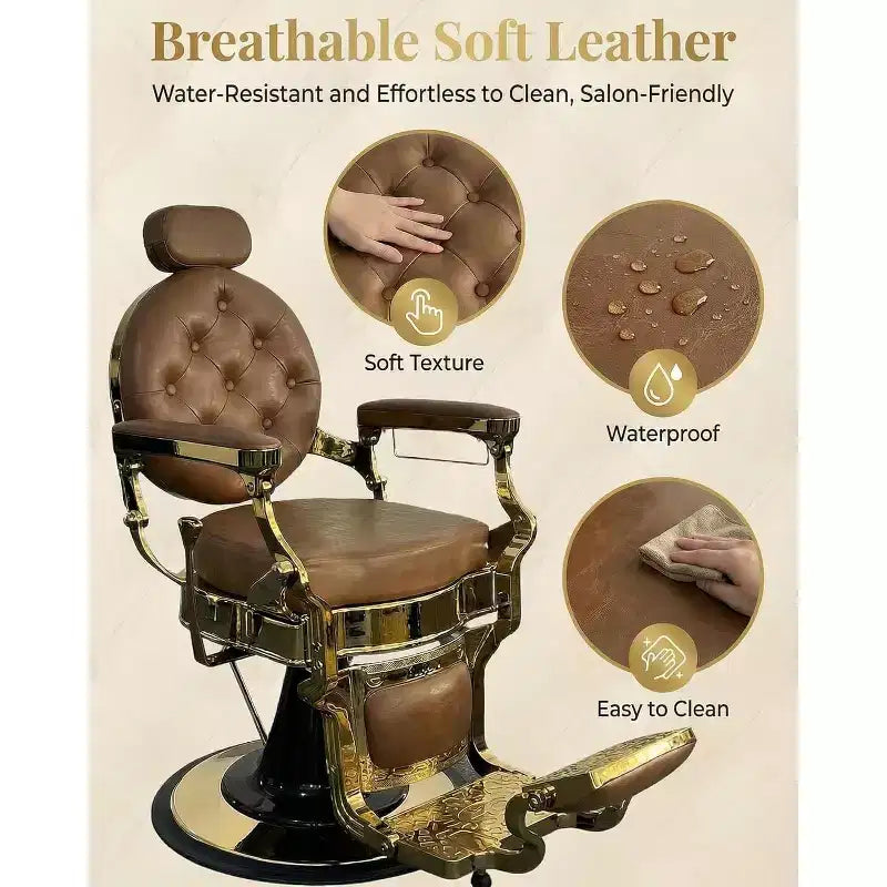 Poltrona reclinabile in similpelle nera/marrone/verde, girevole a 360°, monoposto, capacità 317,5 kg