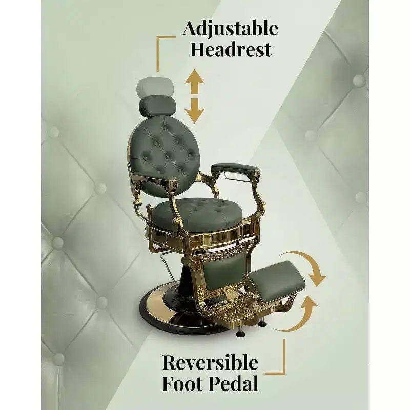 Poltrona reclinabile in similpelle nera/marrone/verde, girevole a 360°, monoposto, capacità 317,5 kg