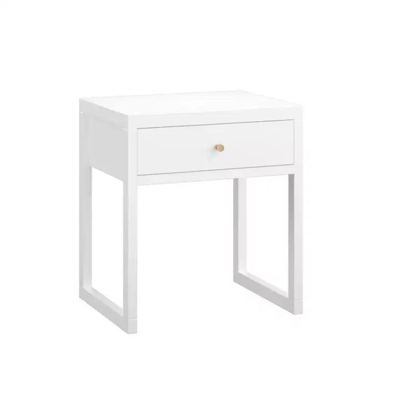 Comodino Rettangolare Bianco, Singolo