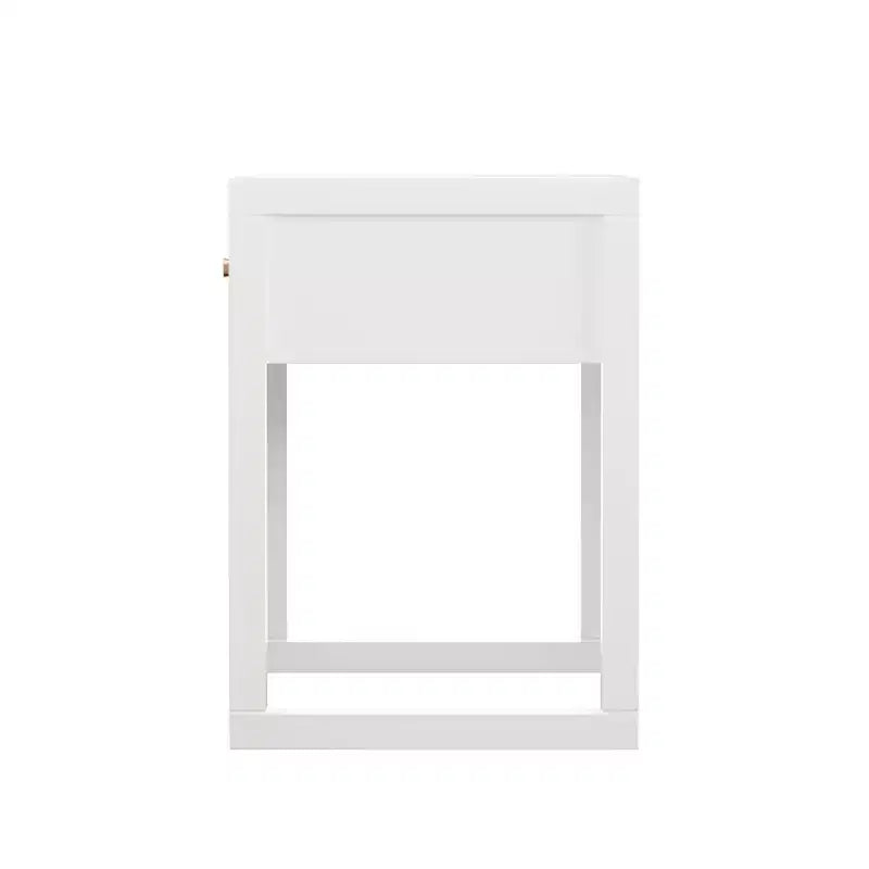Comodino Rettangolare Bianco, Singolo