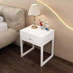 Comodino Rettangolare Bianco, Singolo