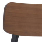 Set di 2 sedie da pranzo in legno, telaio in legno massello, sedile imbottito, stile mid-century