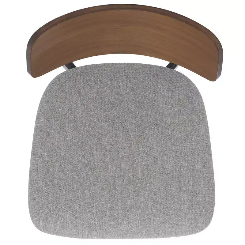 Set di 2 sedie da pranzo in legno, telaio in legno massello, sedile imbottito, stile mid-century