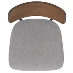 Set di 2 sedie da pranzo in legno, telaio in legno massello, sedile imbottito, stile mid-century