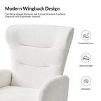 Pouf Ottomano Tondo Rivestito, Poggiapiedi Decorativo per Soggiorno o Camera da Letto